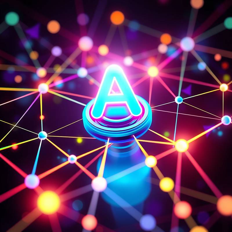 Abstract illustration of an ad network, representing targeted advertising.