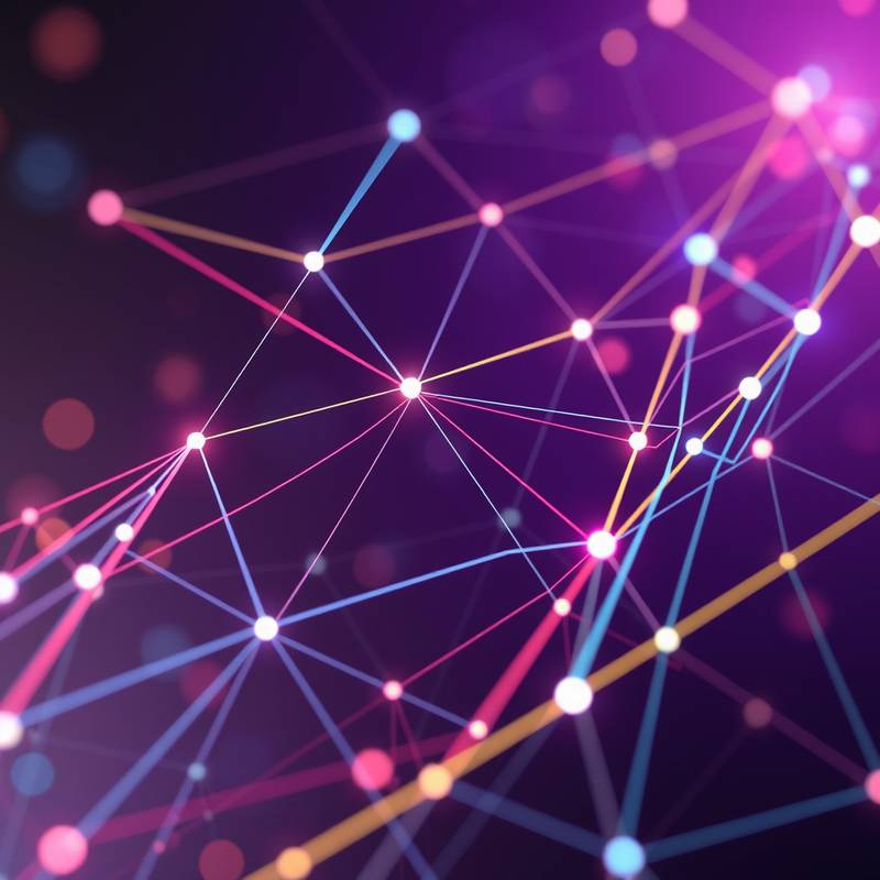 Abstract image of data points and lines, representing data science course.