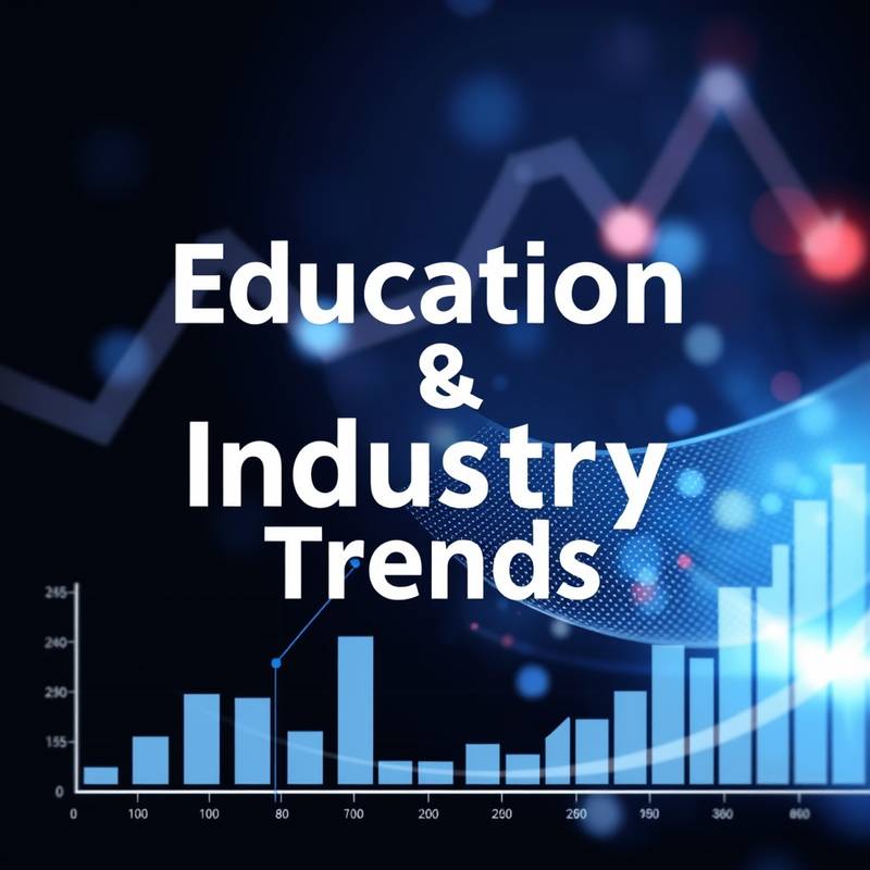 Graph depicting education and industry trends.
