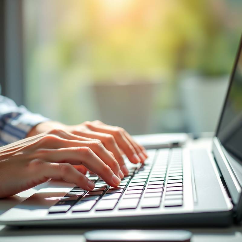 Hands typing on a keyboard, representing the rise of remote learning technologies.